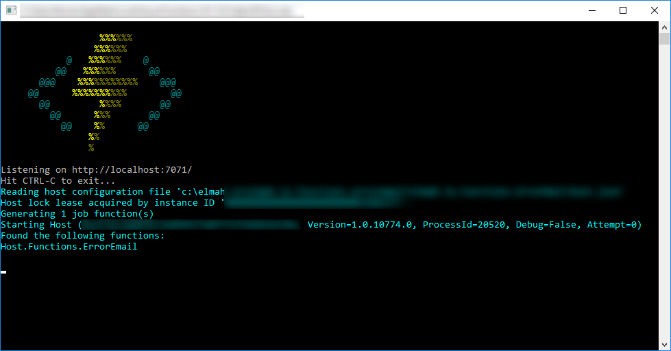  Migrating a Topshelf consumer to a Function running on Azure 