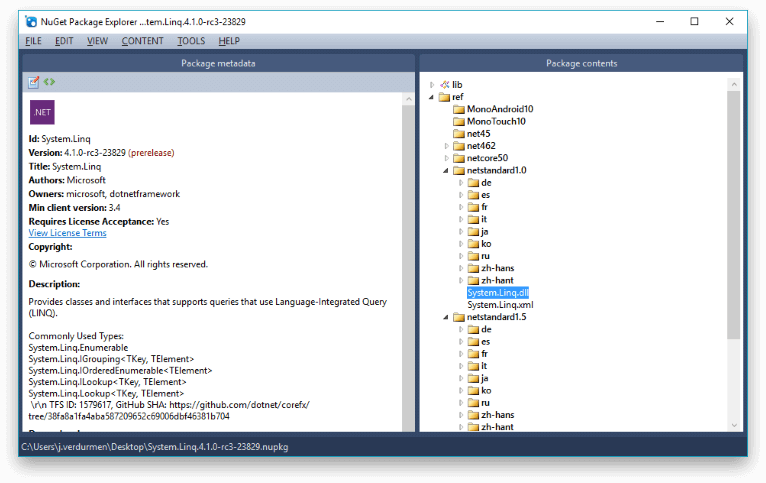 NuGet Package Explorer