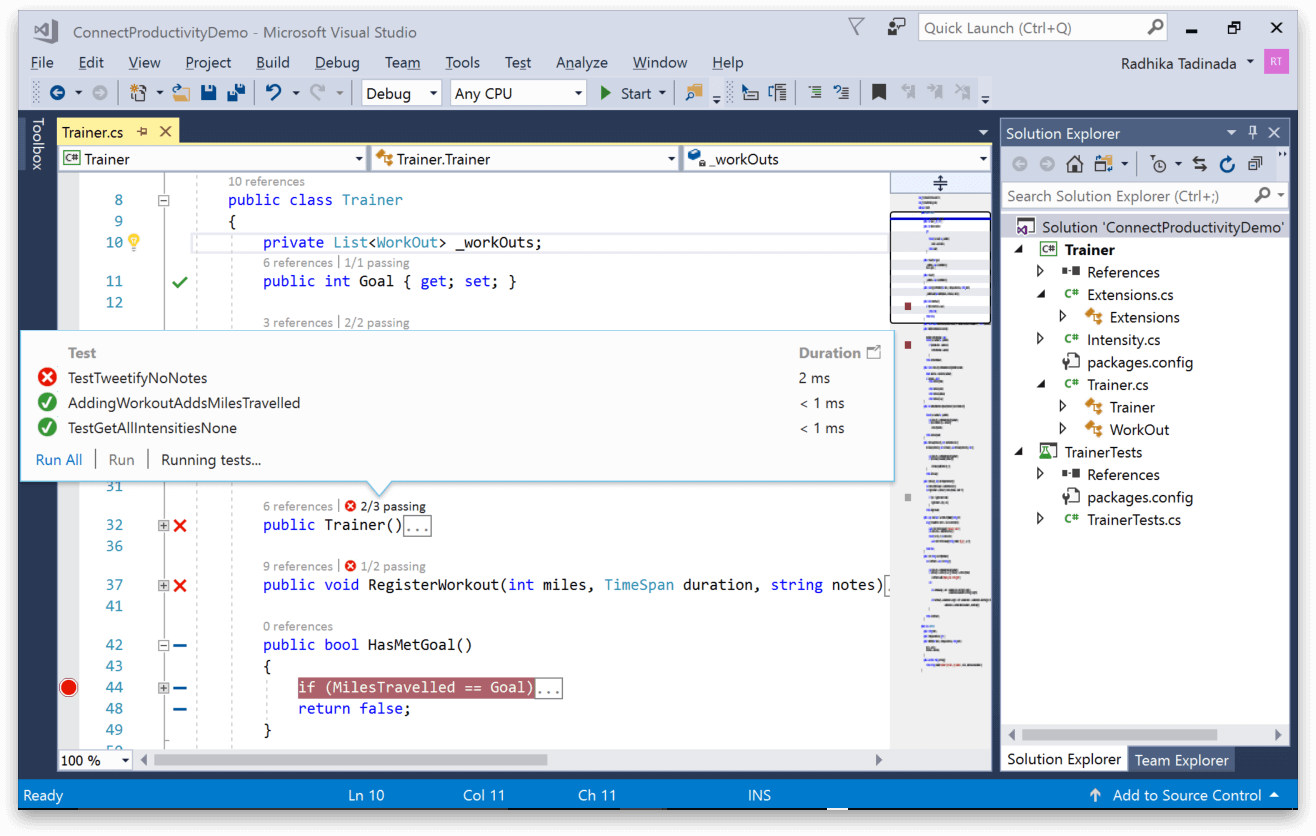 Developer analytics tools visual studio что это