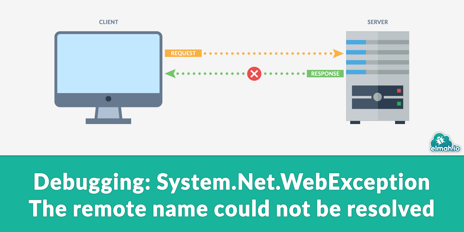 Debugging: System.Net.WebException - The remote name could not be resolved