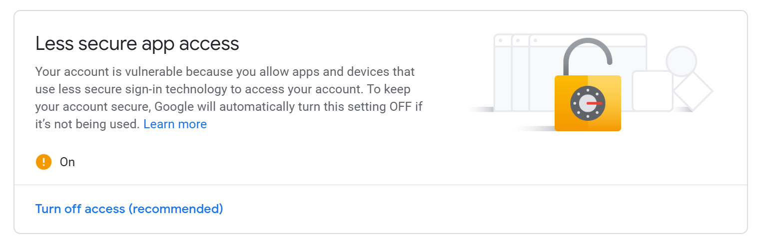 Less secure app access