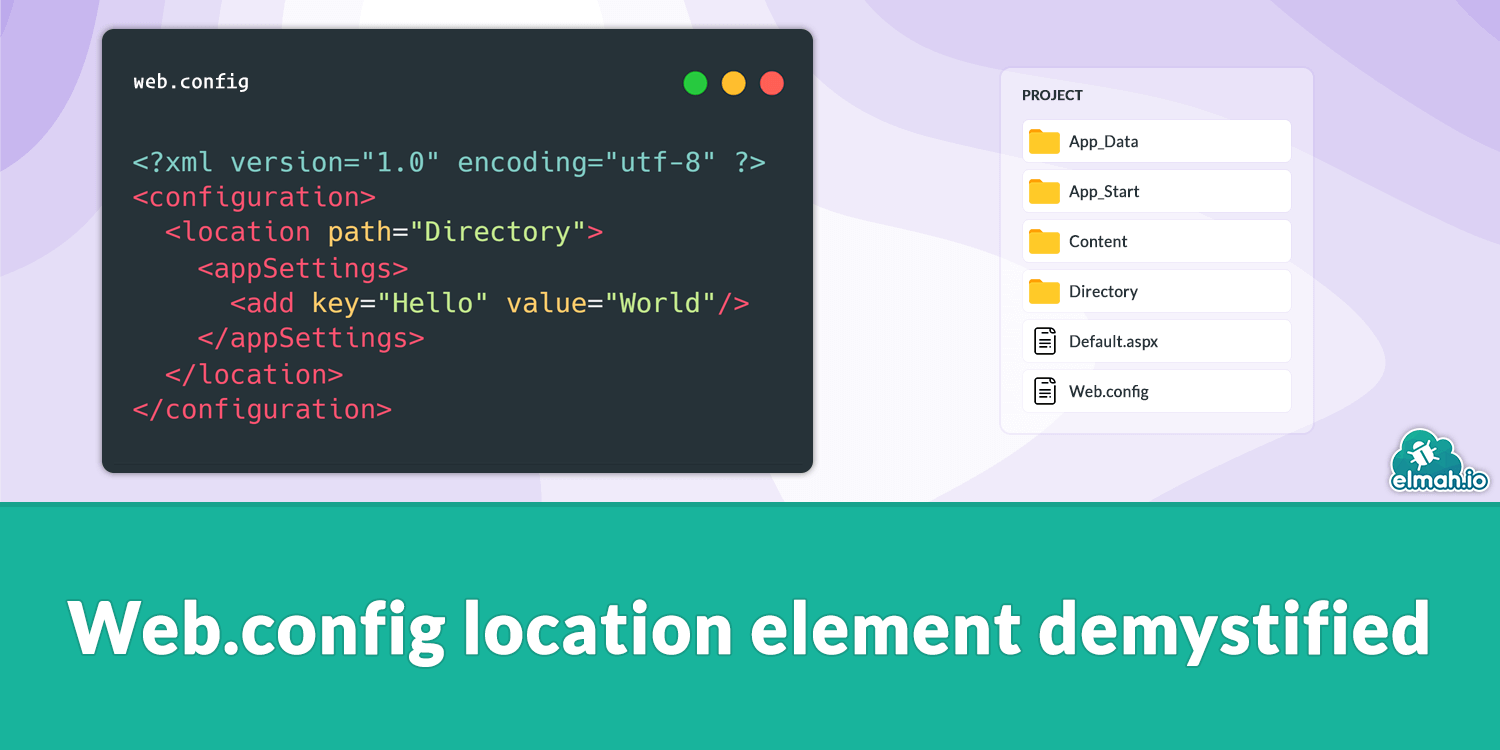 Web.config location element demystified