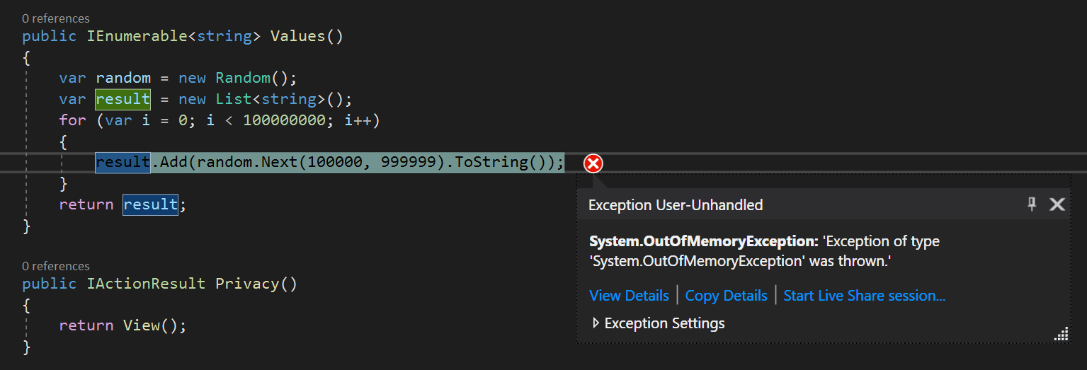 System.OutOfMemoryException