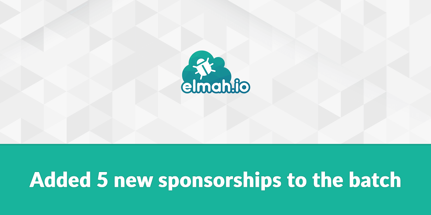  Added 5 new sponsorships to the batch 