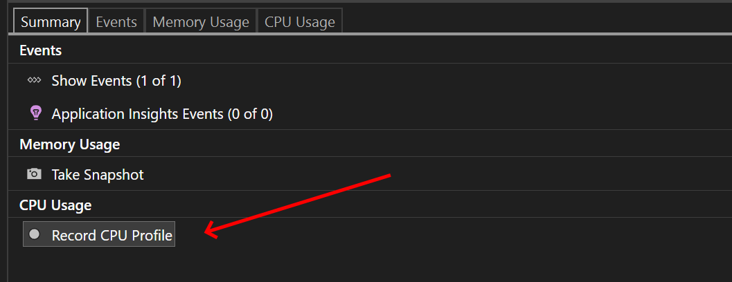 Record CPU Profile