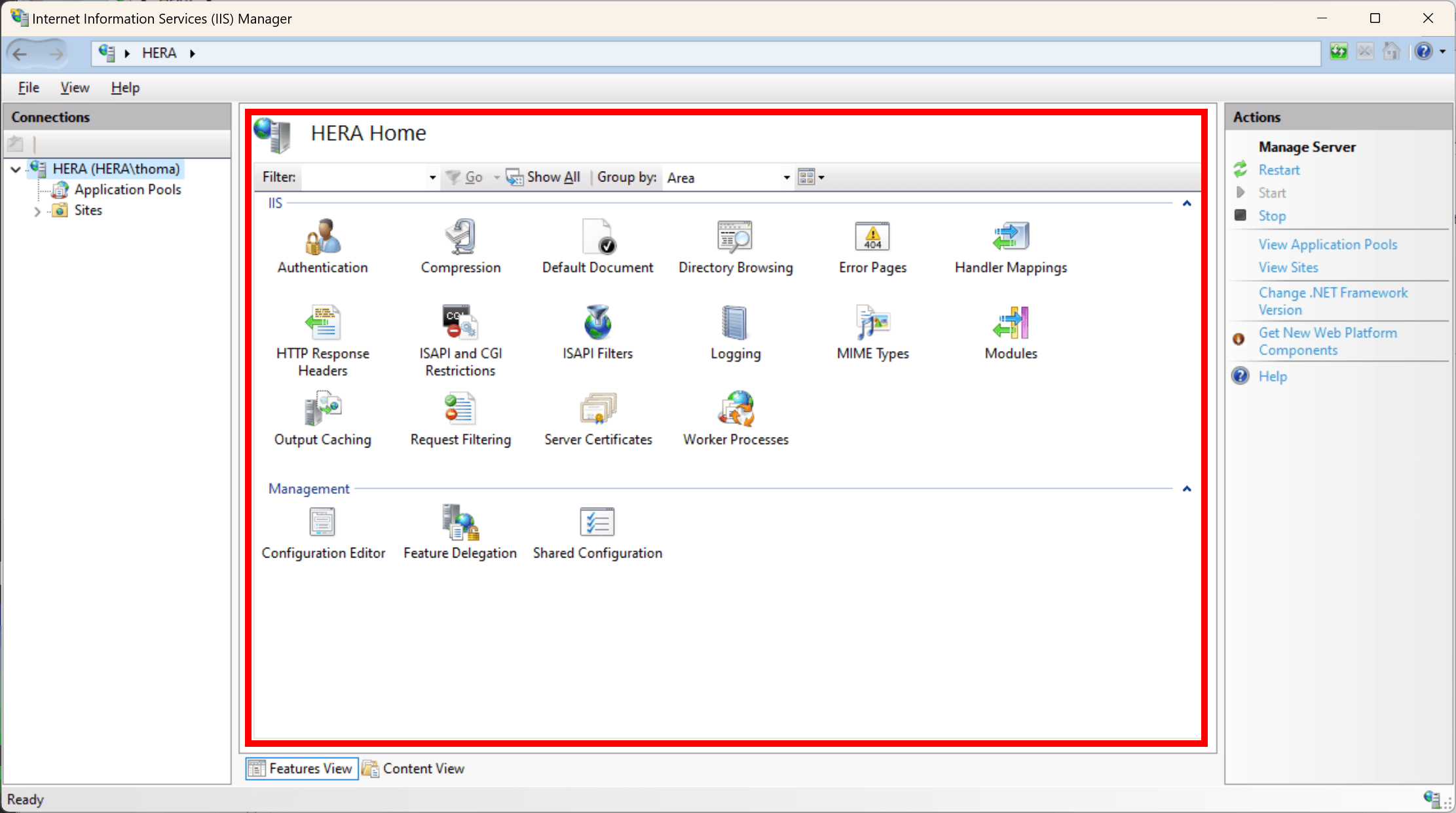IIS without ASP.NET installed