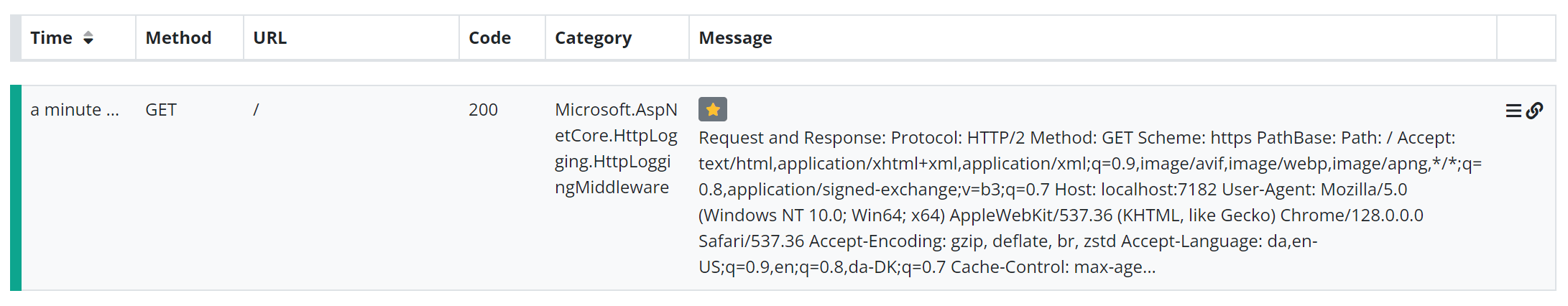 Request and response message in one