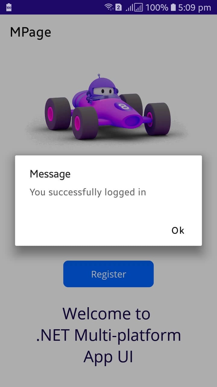 Message popup