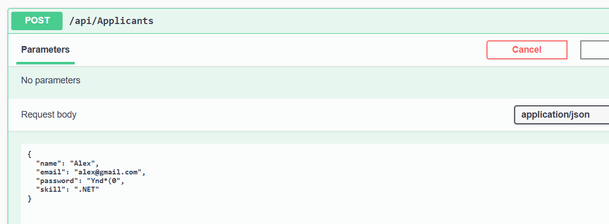 Create applicant