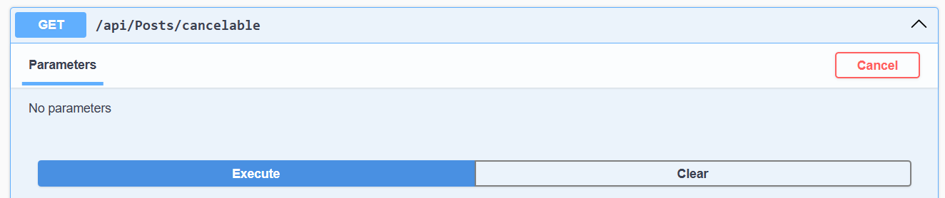 cancelable endpoint