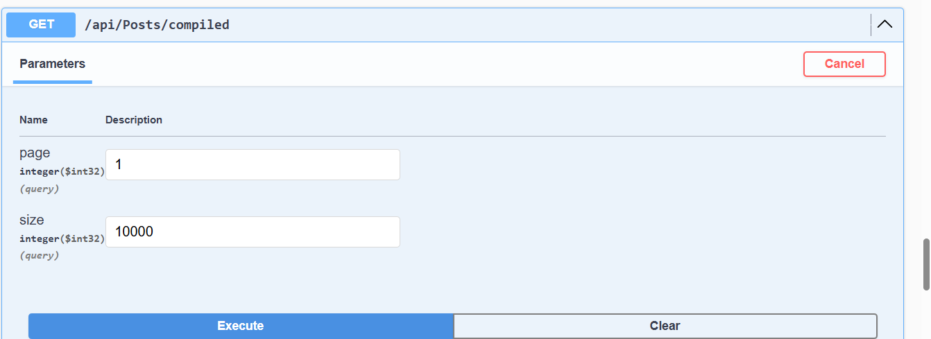 compiled endpoint