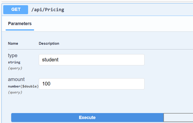 /api/Pricing endpoint