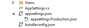 appsettings.json file nesting