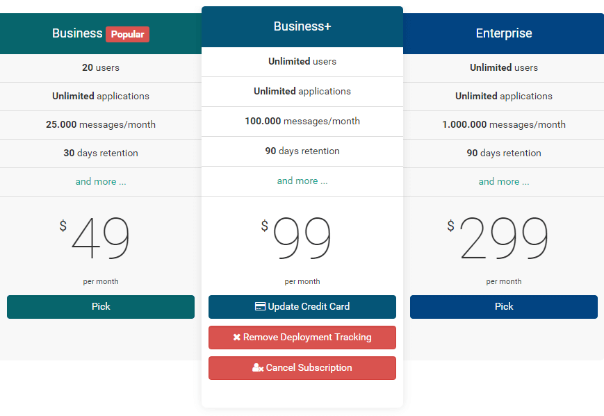 Upgrade or downgrade subscription