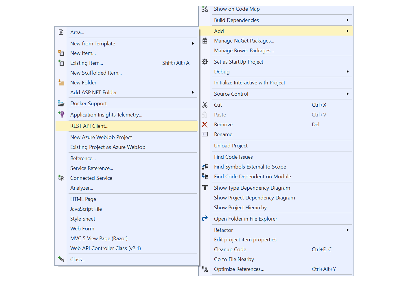 Generate REST API clients in VS2017